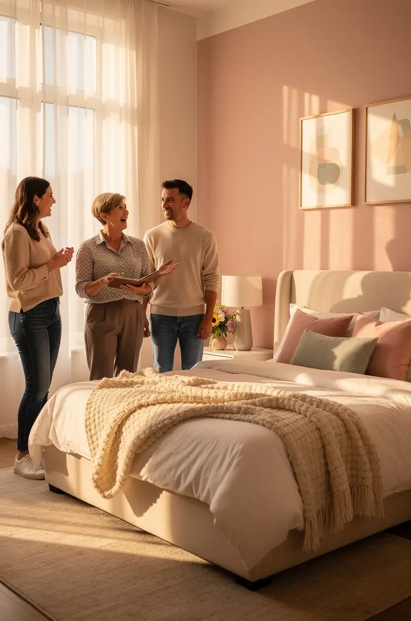 Profesionální tým řemeslníků pracující na renovaci kuchyně v bytě s moderním designem